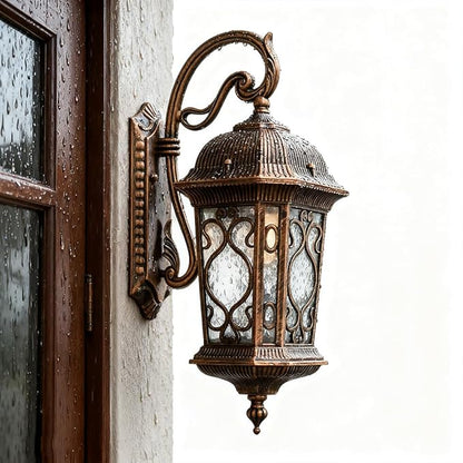 Outdoor Wall Lights Waterproof Outside Porch Light Water Glass Exterior Wall Sconces for Garage Porch Doorway
