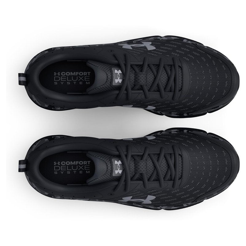 Under Armour Men's Charged Assert 10 Shoes, (001) Black/Black/Pitch Gray, 12