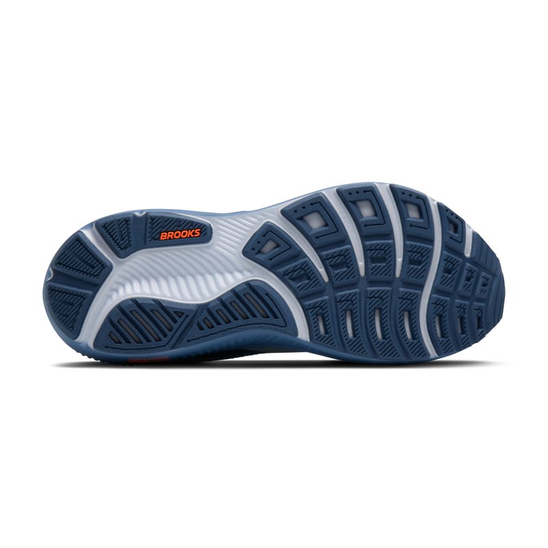 Brooks Men’s Ghost 17 Neutral Running Shoe - Skyway/Moonlight/Orange - 12 Medium