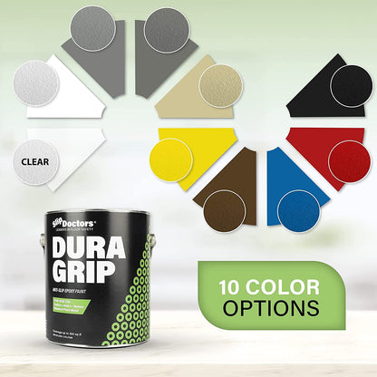 Dura Grip Anti-Slip Paint for Concrete, Wood, Tile and Metal – Non-Skid Coating for Floor, Decking and Ramps – Gallon (Sand)