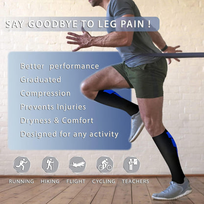 Copper Compression Socks 15-20 mmHg for Men & Women 8 Pairs – Circulation Support for Nurses, Travel, Running, Hiking, Soccer,Gift,Pregnant, Nurses(S/M)