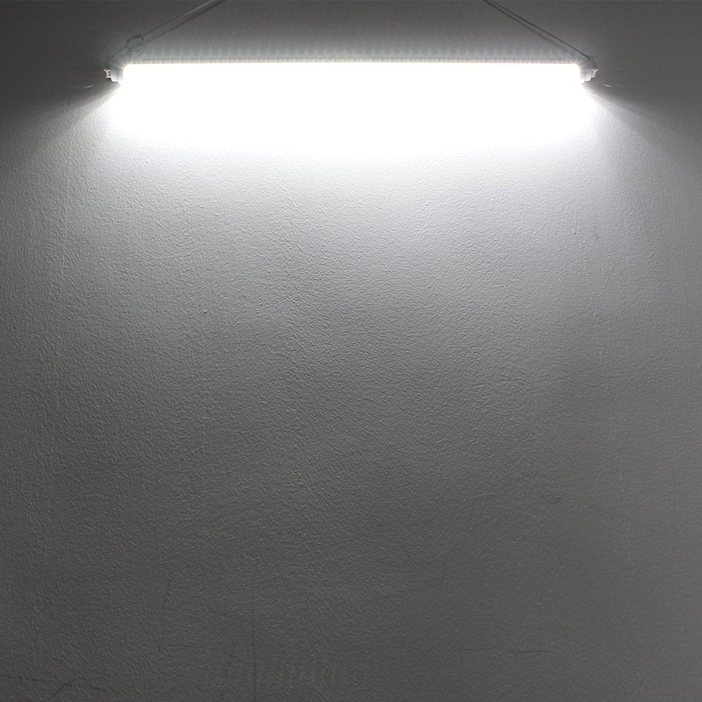 LightingWill LED T8 Light Tube 3FT, Daylight White 5000K, Dual-End Powered Ballast Bypass, 1600Lumens 15W (32W Fluorescent Equivalent), Clear Cover, AC85-265V Lighting Tube Fixtures, 4 Pack