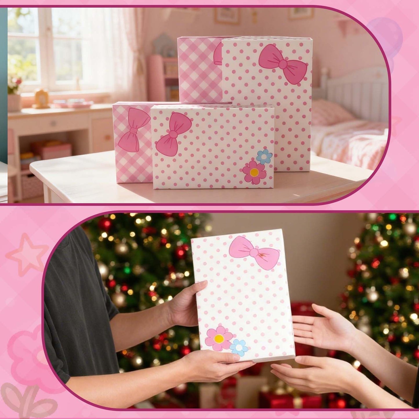Cayivran 12Pcs Gift Boxes With Lids, 2 Designs Blue Spider Red Spider Shirt Box,14.5 * 9.5 * 2Inch Medium Clothes Gift Boxes,Apply To Valentine's Day Wedding Christmas Birthday Thanksgiving