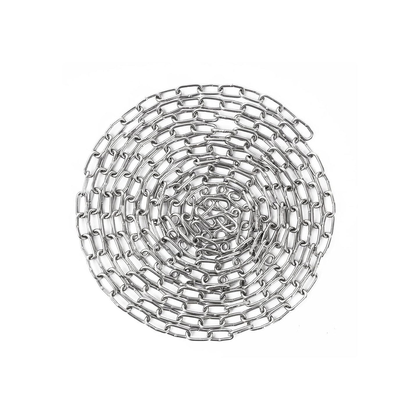 10 Feet SUS304 Stainless Steel Chain, Hanging Chain Link Light Duty Chain, Heavy Duty Hanging Chain for Home Outdoor Camping, Thickness 0.08 inches