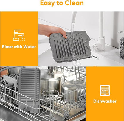17.7'' Faucet Mat for Kitchen Sink Splash Guard Folding Kitchen Sink Faucet Mat