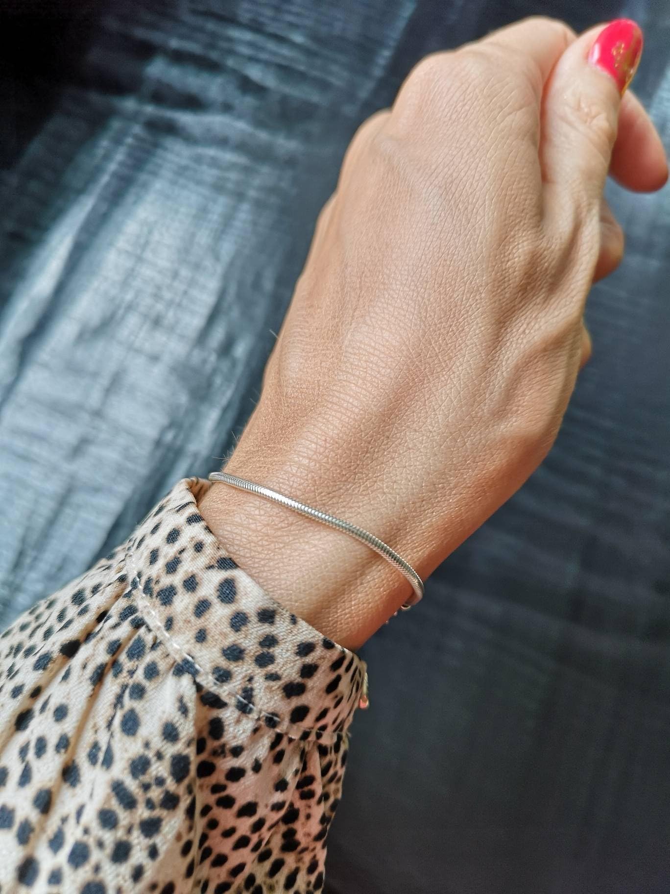 Charm Bracelet, 925 Sterling Silver Bracelets for Women 6.5",7",7.5",8",9" Available Dainty Snake Chain Bracelet Non Tarnish Jewelry Gifts for Her
