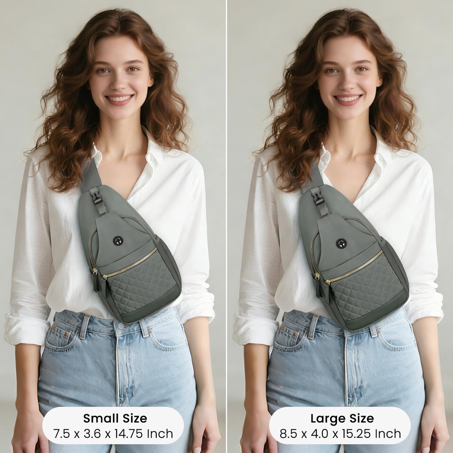Vankor Small Crossbody Purses Bags for Women Men Travel, Chest Sling Bag Women Casual Cross Body Bag for Woman Sling Backpack Army Green