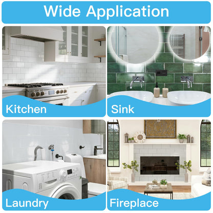 Art3d 10-Pack Heavy-Duty Peel and Stick Backsplash, 12.6 x 10.6 Inch Stick on Wall Tiles for Kitchen Bathroom Countertop Decor, White