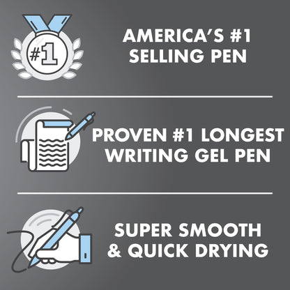 Pilot G2 Premium Gel Roller Pens 0.7, Fine Point Smooth Writing Pens Black, Pack of 12
