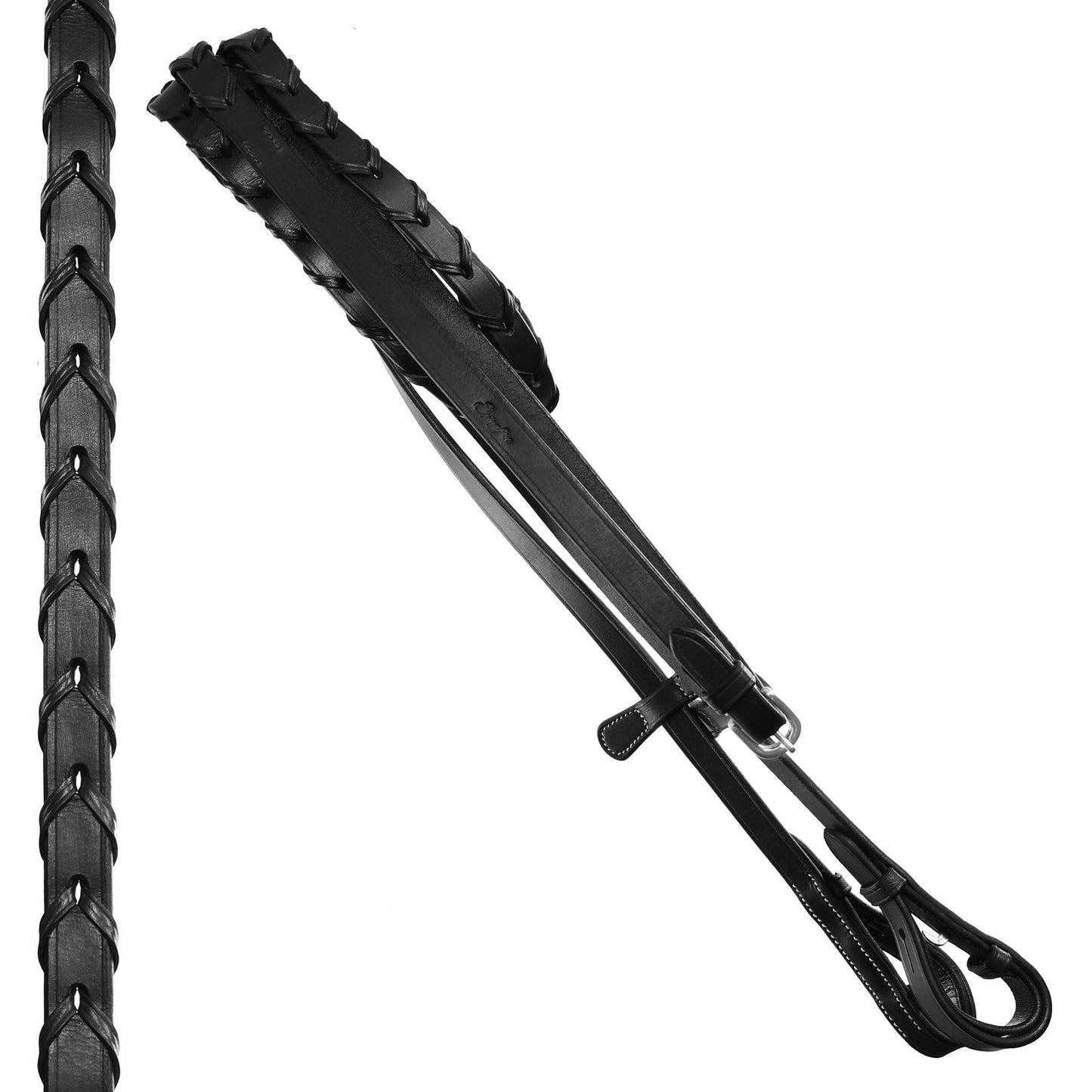 Exion Hunter Bridle with Laced Reins – Fancy Stitched English Snaffle Bridle | Premium Leather Hunter Jumper Bridle with Stainless Steel Hardware | Perfect for Schooling, Training & Show Ring
