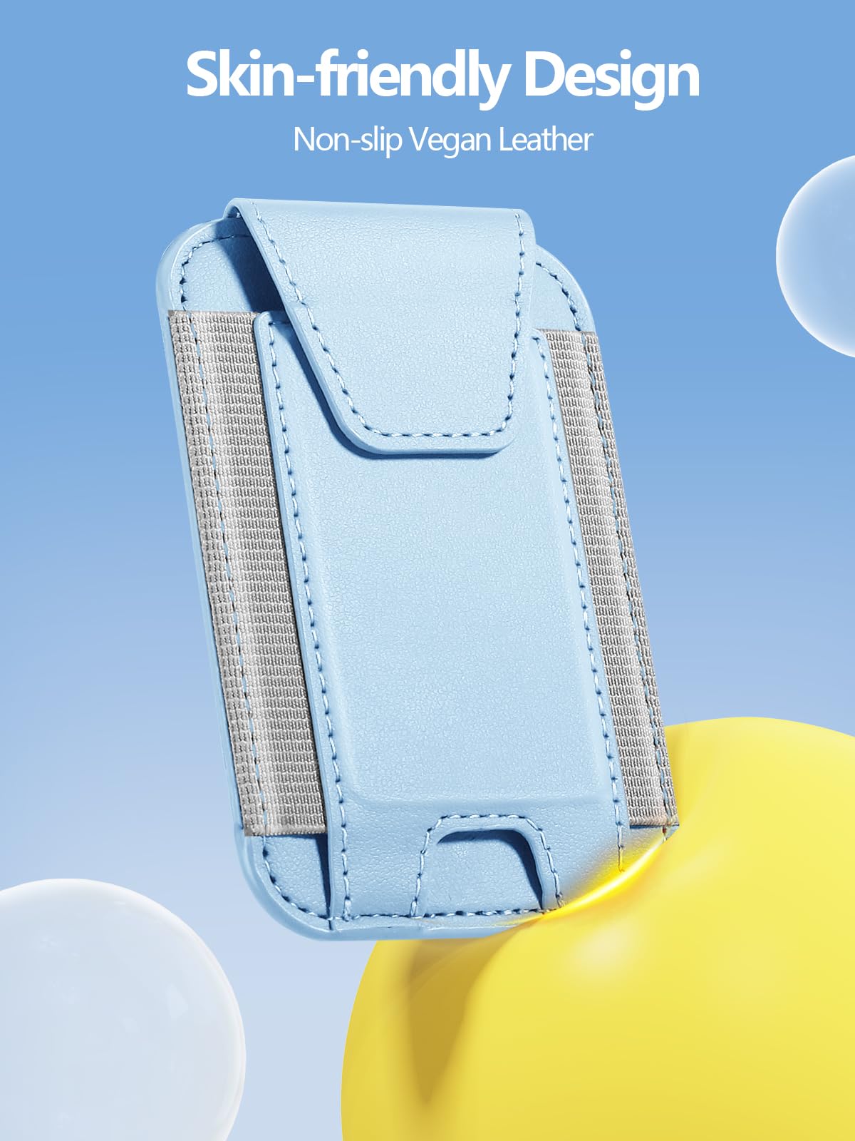 Miroddi for MagSafe Wallet with Privacy Flap, Strongest Magnetic Card Holder for iPhone 17, iPhone 16/15/14/13/12 Series, Leather Magnetic Phone Wallet, RFID Blocking, Fit 7 Cards, White Ice