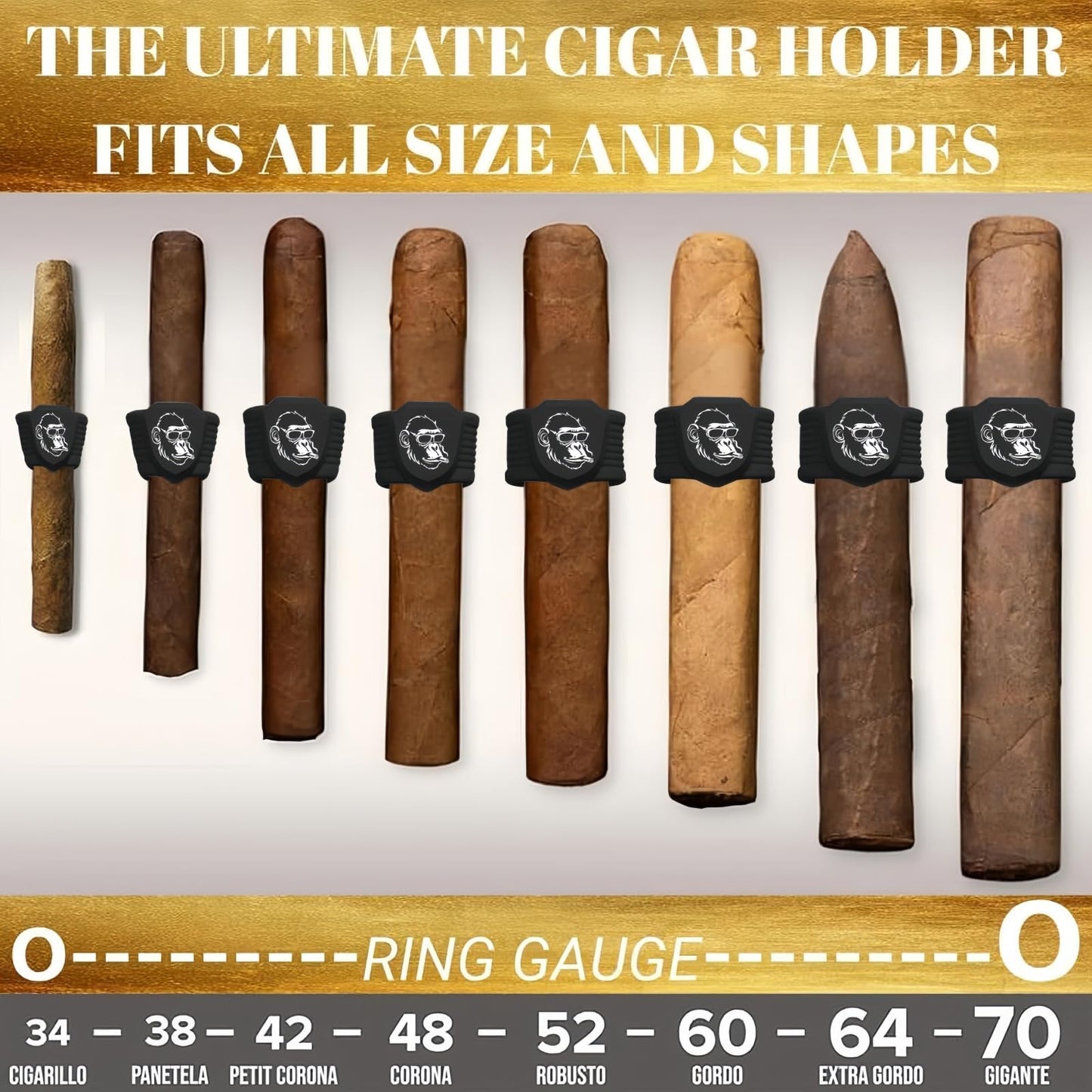 MOYEE Herculean Gorilla Strong Magnetic Cigar Holder - Portable Stogie Clip for Golf Carts & Accessories for Men - Premium Golf Gifts - Perfect for Fishing, Grilling, Camping & Sporting Events