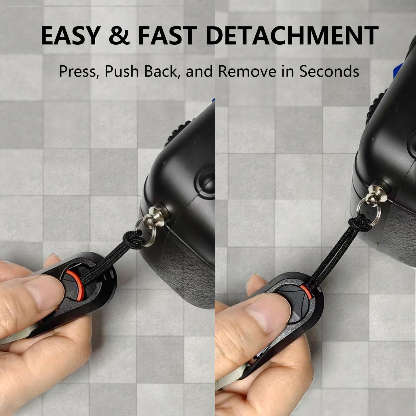 Camera Wrist Strap with Quick Release & Anti Drop Lock, Adjustable Secure Hand Strap for DSLR Cameras (Compatible with Canon, Nikon, Sony)