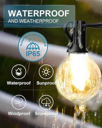 Lightdot 100FT Outdoor Led Patio Lights, ETL Listed Led String Lights with Shatterproof Edison Vitage Bulbs, Commercial Grade Hanging Light for Patio Cafe Bistro Backyard