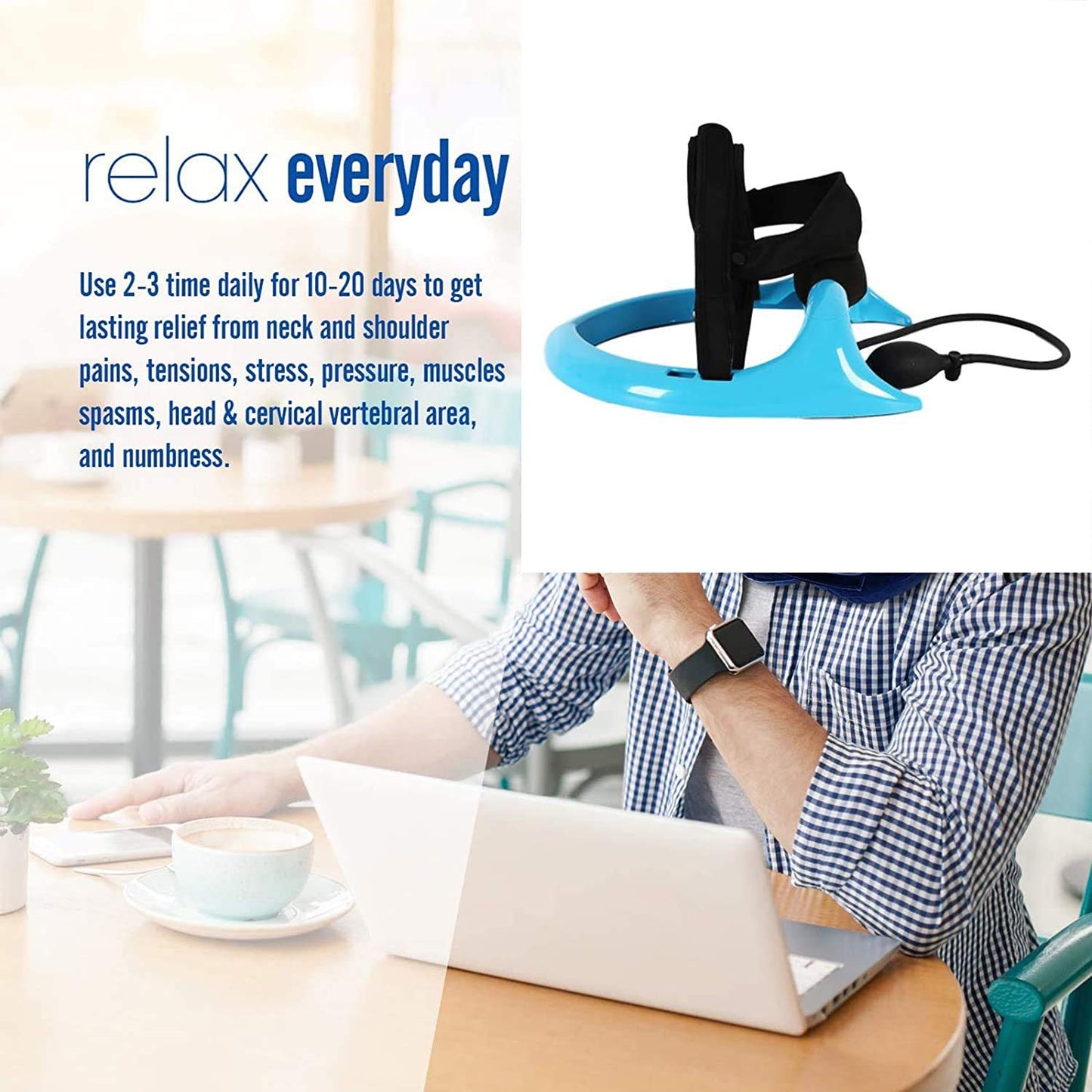 ECOGUN Posture Neck Exercising Cervical Spine Hydrator Pump - Relief for Stiffness, Restores Neck Curve
