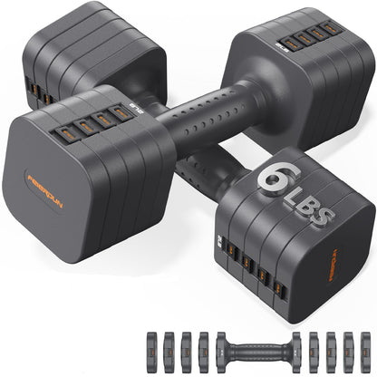 FEIERDUN 5-in-1 Adjustable Dumbbell Set of 2, 12LBS/20LBS Hand Weights for Women, 1s-Adjust Dual-Stable Dumbbell Set for Women Home Gym & Outdoor