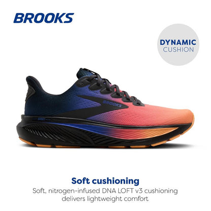 Brooks Women’s Ghost 17 Neutral Running Shoe - Night/Blue/Papaya - 11.5 Medium