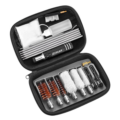 ZOHAN Shotgun Cleaning Kit for 12 Gauge and 20 Gauge, Shotgun Cleaner Supplies with Zippered Compact Portable Case and Empty Oil Bottle