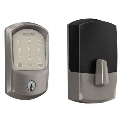 Schlage Encode Smart WiFi Deadbolt Lock for Front Door - Keyless Entry with App or Touchscreen - Works with Alexa, Hey Google, & Airbnb - Create Codes for Guests - Matte Black