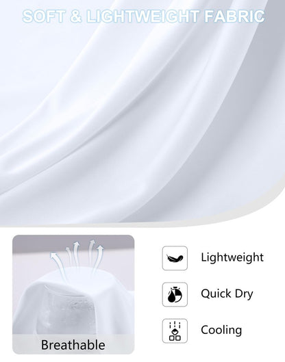 G Gradual Women's Workout Tank Tops Lightweight Sleeveless High Neck Athletic Shirts for Running Gym Tennis Pickleball, White, L