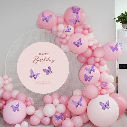 SAOROPEB 3D Butterfly Wall Decor - 48 Pcs, 4 Styles, 3 Sizes - Purple Butterfly Decorations for Birthday Parties, Removable Stickers
