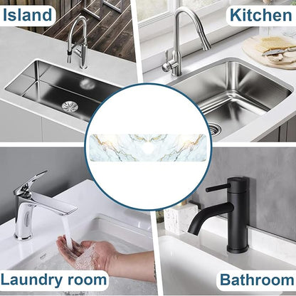 Marble Pattern Sink Splash Guard Gray Gold Marble Faucet Absorbing Mat Fast