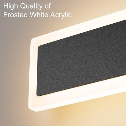 Aipsun Outdoor Wall Lighting 1 Pack, Black LED Exterior Sconces 3000K,31.5inch Modern Outdoor Wall Light Fixtures for House Courtyard Balcony Porch