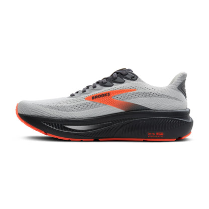 Brooks Men’s Ghost 17 Neutral Running Shoe - Oyster Mushroom/Orange/Ebony - 8 Wide