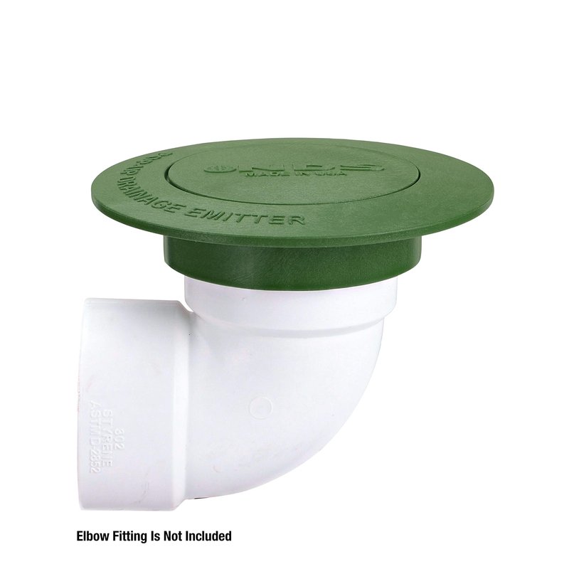 NDS 420C Pop-Up Drainage Emitter, fits 3-Inch and 4-Inch Sewer and Drain Fittings, Works with Drainage Systems Including Catch Basins and Channel Drains, Green