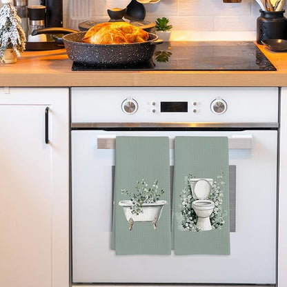 Sage Green Eucalyptus Hand Towels