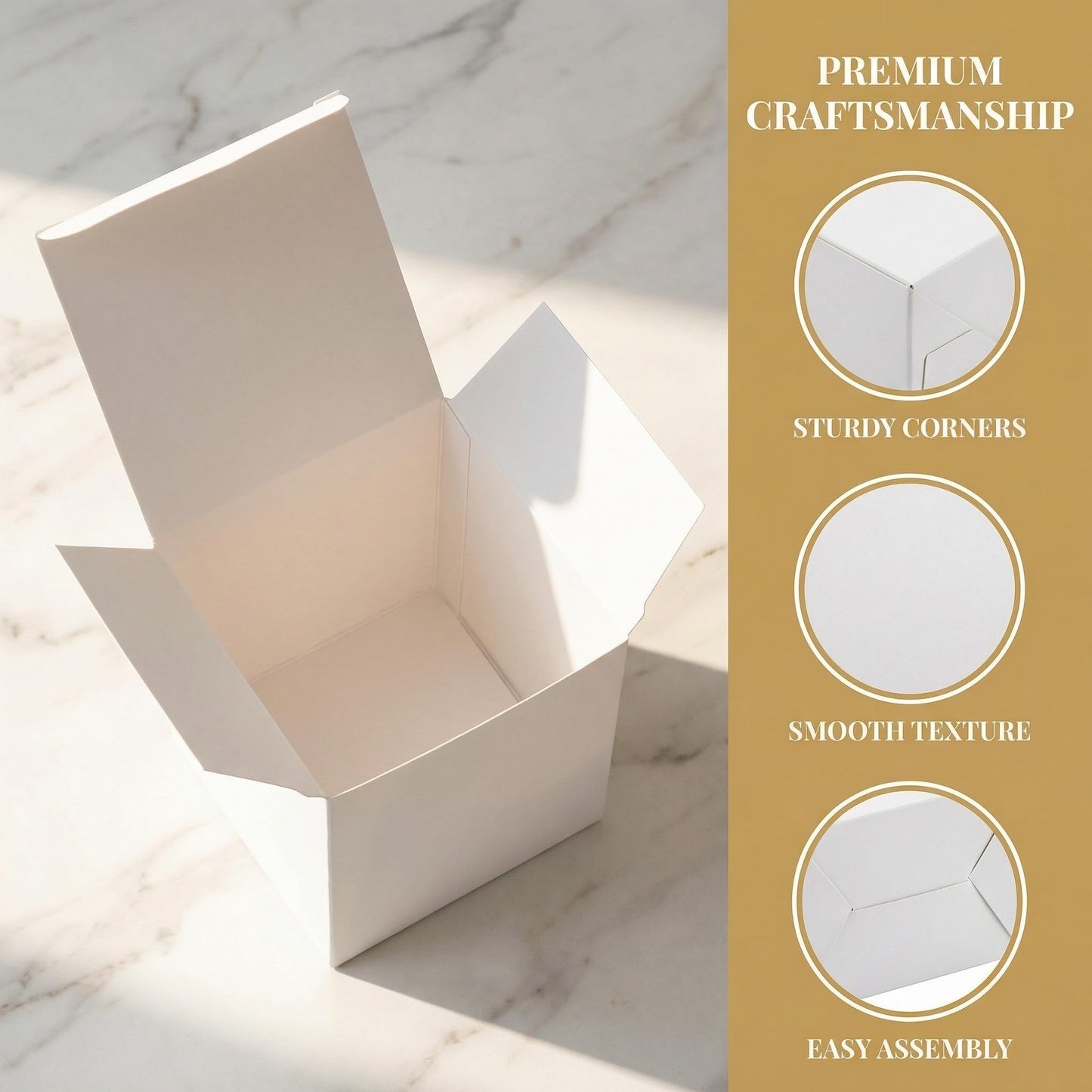 Jucoan 100 Pack White Paper Gift Boxes with Lids, 4 x 4 x 4 Inch Gift Wrapping Box Party Favor Box Goodies Treat Boxes Candy Boxes for Wedding, Bridesmaids Proposal, Birthday, Graduation, Father's Day
