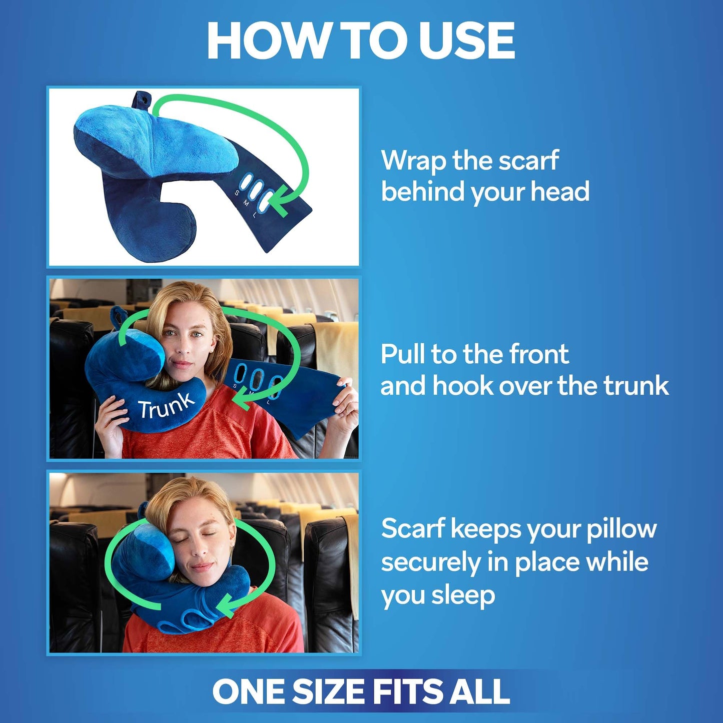 JPillow Travel Pillow for Airplanes – A Little Bulky, Expensive, and Takes a Couple of Minutes to Master, but Supports Your Head and Neck in Genuine Luxury – British Invention of The Year (Blue/Gray)