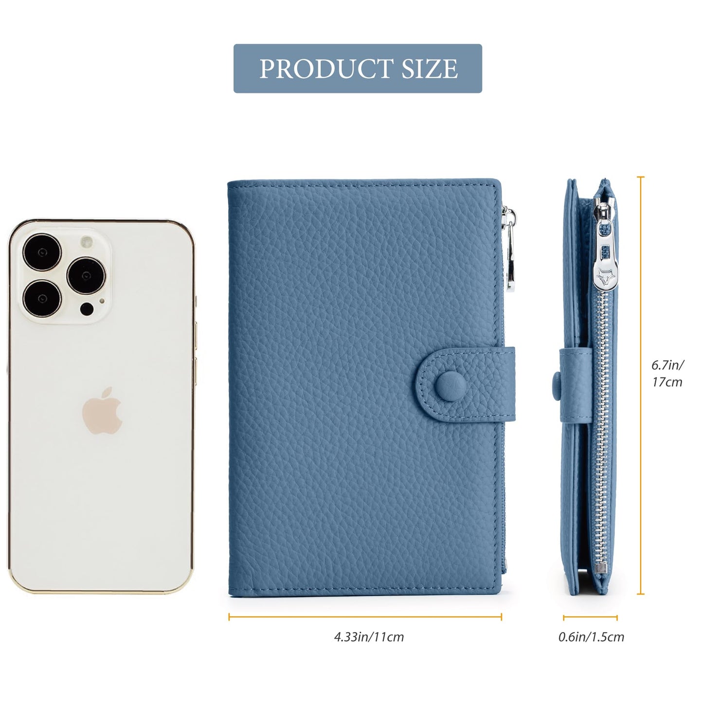 RFID passport holder for travel, Leather Passport Wallet for Women with Zippered Coins Pocket and SIM Slots, Passport Cover Case for Travel