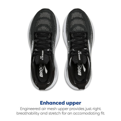 Brooks Women’s Adrenaline GTS 25 Supportive Running & Walking Shoe - Black/Grey/White - 12 Wide