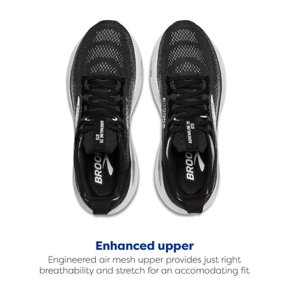 Brooks Women’s Adrenaline GTS 25 Supportive Running & Walking Shoe - Black/Grey/White - 9 X-Wide