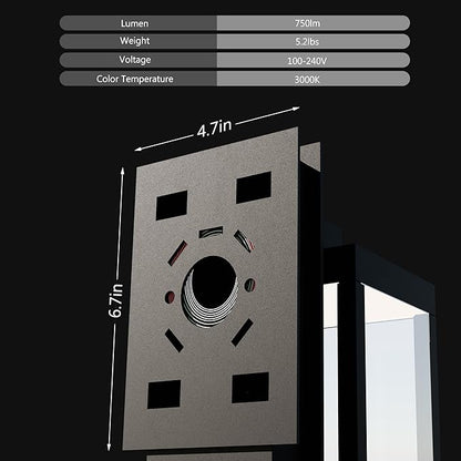 Modern Outdoor Light Fixtures Dusk to Dawn Outdoor Lighting,15" Exterior Wall Sconce, Porch Light, Black Garage Lights Wall Lamp, Waterproof Outdoor Lights for House, Garden, Front Door
