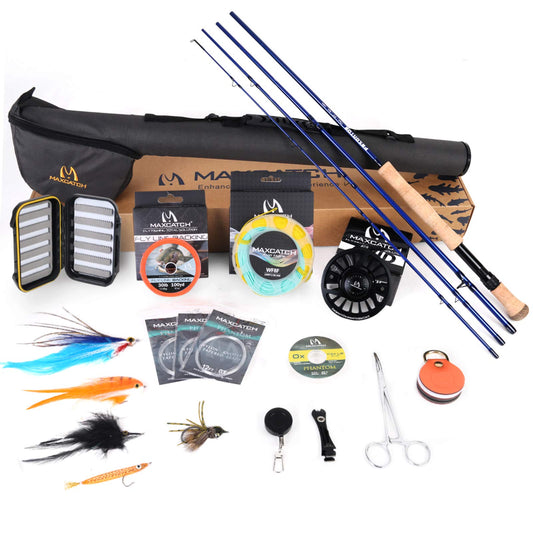 M MAXIMUMCATCH Maxcatch Predator Saltwater Fishing Rod: 9ft, 4-Piece, 8/9/10/12 Weight (Saltwater Predator Fishing Combo, 9' 10wt 4 Pieces)