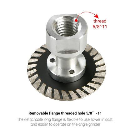 LOZLIN 50mm Diamond Saw Blade 5/8-11 Thread, Turbo Rim Cutting Disc for Granite Marble Concrete Stone, Compact Engraving Wheel for Angle Grinder Rotary Tool Power Drill