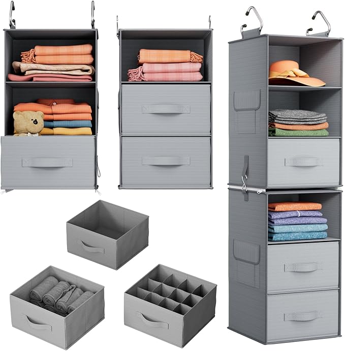 Pipishell 6-Shelf Hanging Closet Organizer