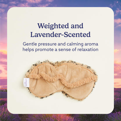 warmies Microwavable Eye Mask for Warmth & Comfort - Heating & Cooling Compress for Calming Relaxation - Weighted & Heated Eye Mask with Scented Lavender for Sleeping - Gray