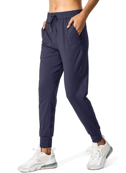 SANTINY Women's Joggers Pants Pockets Drawstring Running Sweatpants for Women Lounge Workout Jogging(Navy_XXL)