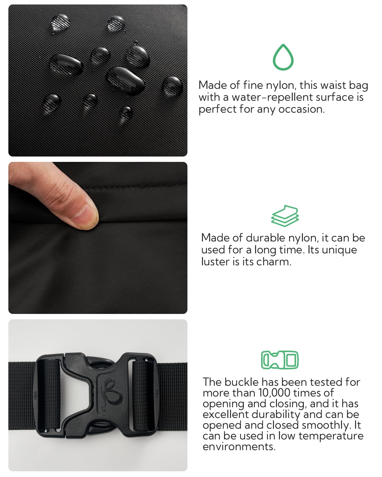 WATERFLY Fanny Pack Waist Packs: Large Crossbody Fanny Packs for Women Men with 5 Zipper Pockets Adjustable Strap Waist Bags Hip Pack for Traveling Cycling Running Hiking