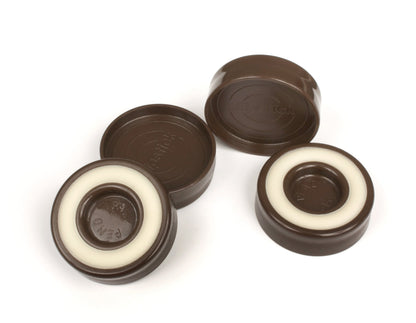 Slipstick CB525 1-3/4" Furniture Leg Coaster Cups / Floor Protectors (set of 4) Round, Chocolate Color