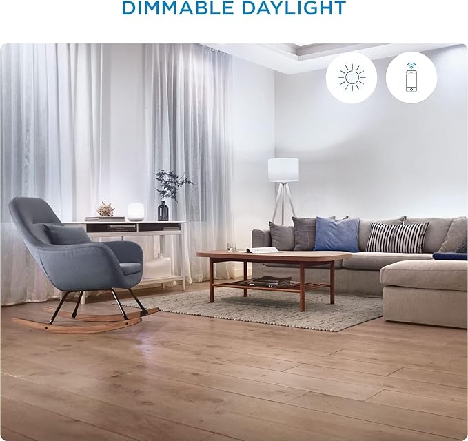 WiZ 100W Eq. (14.5W) A21 Daylight (5000K) LED Smart Bulb - Pack of 3 - 1600 Lumen- E26 - Indoor - Connects to Your Existing Wi-Fi - Control with Voice or App - Activate with Motion - Matter Compatible