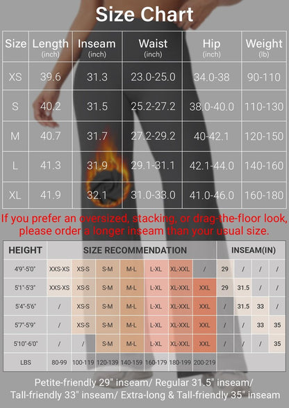 YEOREO Workout Leggings Womens No Front Seam Straight Leggings 31.5" Thin Fleece High Waist Buttery Eddiy Gym Yoga Pants Brown XS