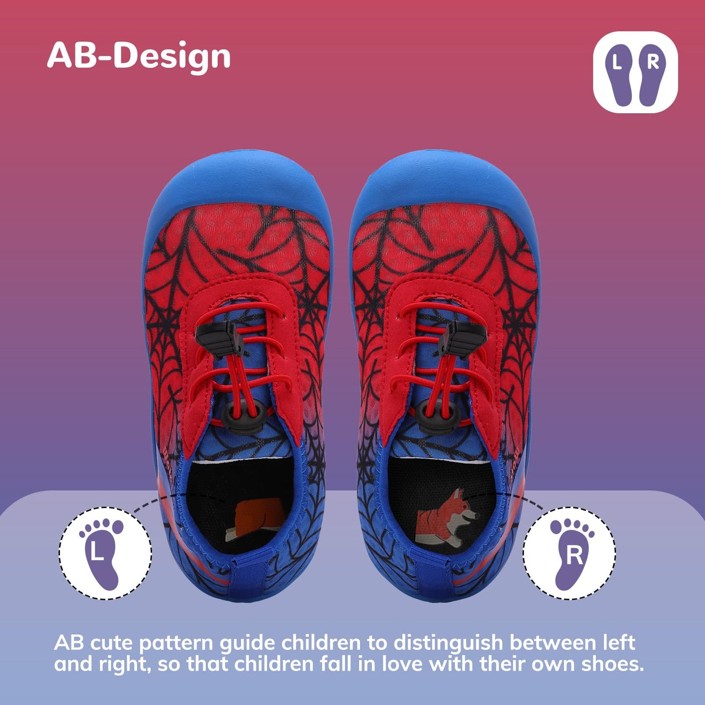 WateLves Wide Toddler Water Shoes Kids Barefoot Athletic Sneakers Girls Boys Quick Dry Aqua Socks for Beach Hiking Swim Kayak Sport Accessories, Camping Essentials (Red Blue, 32)