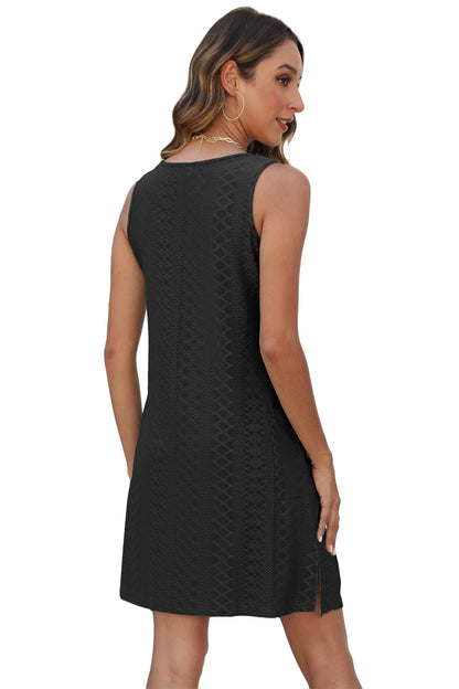 BKRIVE Black Dresses for Women 2026 Trendy Sleeveless T Shirt Dress Fashion Spring Summer Birthday Party Club Elegant Dress with Pockets Black L