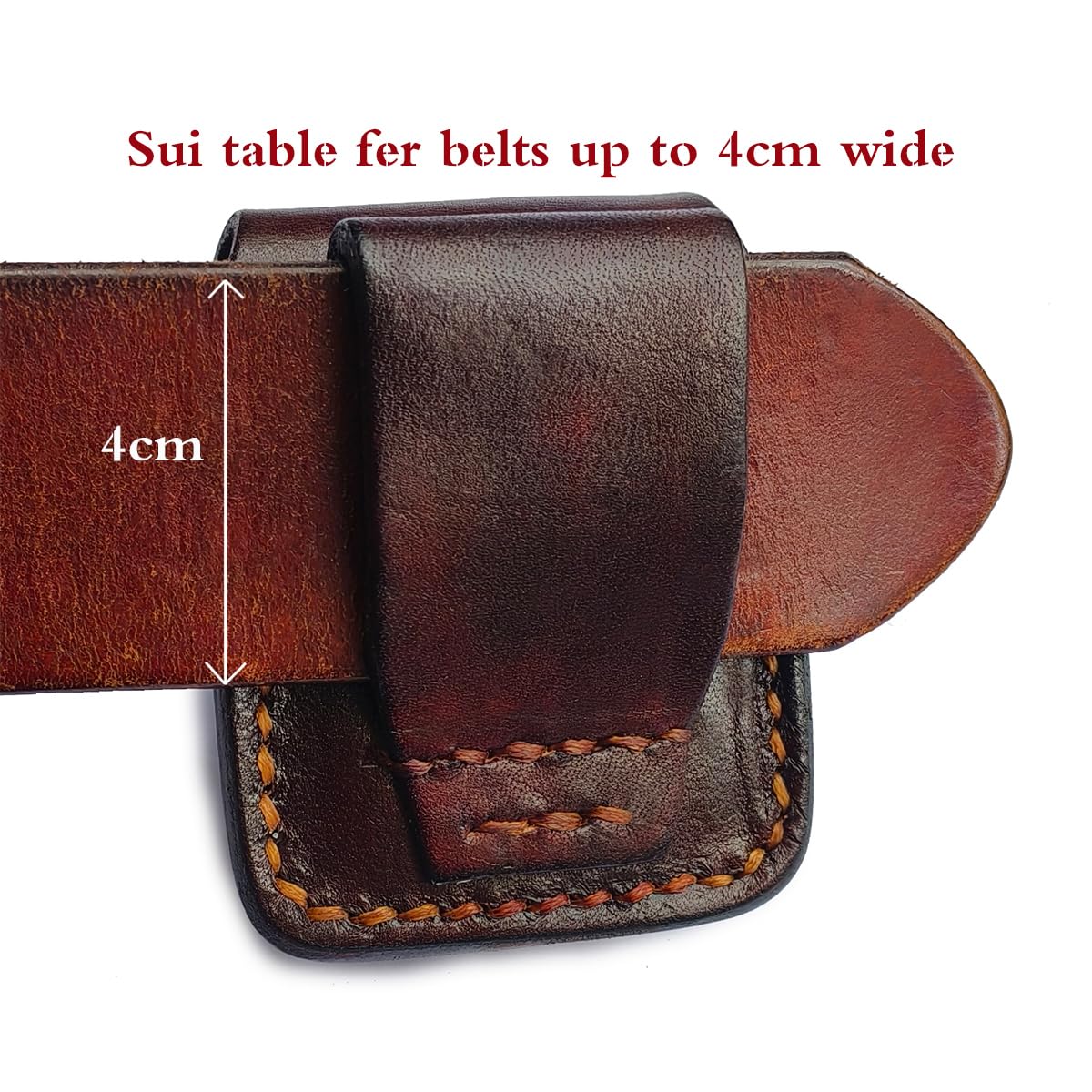 Gucaibu Leather Lighter Case, Dark Brown Western Style with Bronze Eagle Medallion, Handcrafted Holder