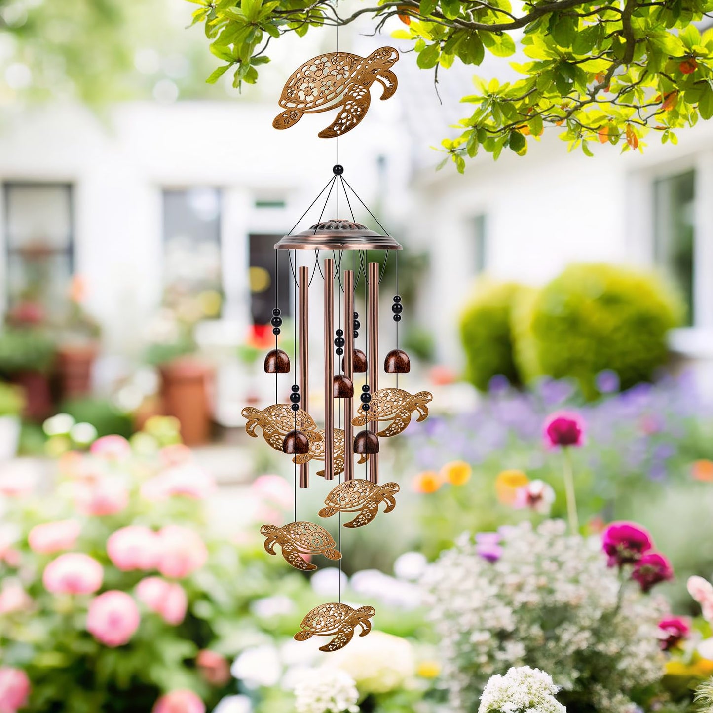 Luvsweets Sea Turtle Wind Chimes Gifts - Turtle Gifts for Men Women Mom Grandma, Sea Animal Wind Chimes for Outside, Birthday Housewarming Christmas Idea, Garden Patio Yard Decor