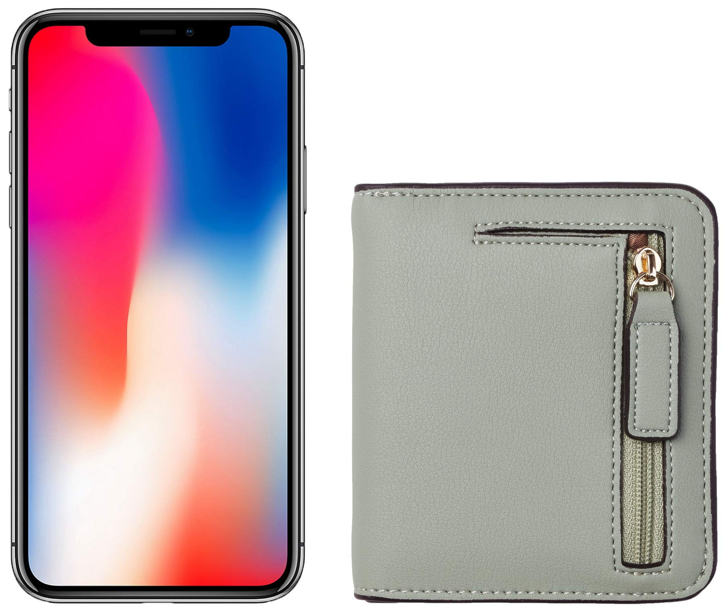 Toughergun Women’s Small Slim Leather Wallet with RFID Protection, Compact Bifold Mini Purse with Clear ID Window